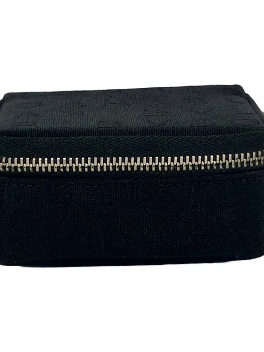 BVLGARI Logo Mania Black Jacquard Pouch